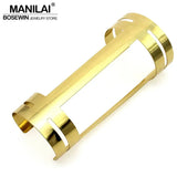 Alloy Big Cuff Bangle Open T Bracelet Statement Jewelry Femme Accessories BL384