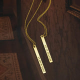 Long Bar Necklace,Custom Name Necklace for Women
