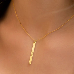 Long Bar Necklace,Custom Name Necklace for Women