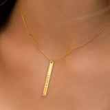 Long Bar Necklace,Custom Name Necklace for Women