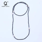 Hematite Bead Necklace with Pearls