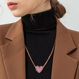 Long Chain 100% Real Silver S925 Girl Collier Birthday Sparkling Necklace