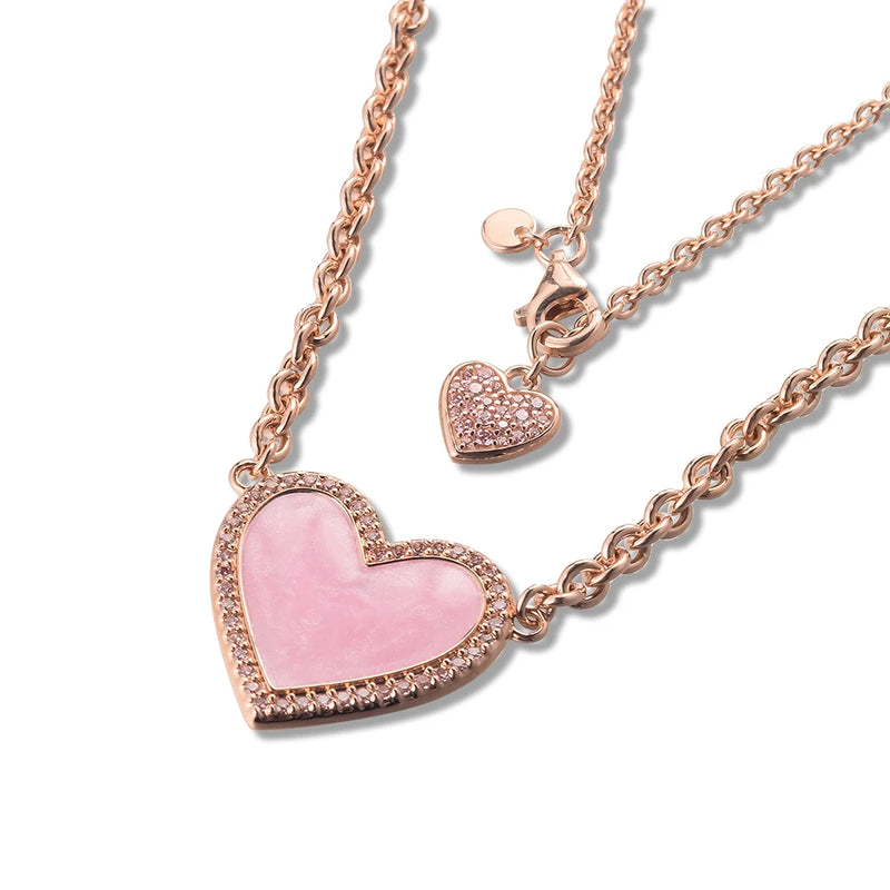 Long Chain 100% Real Silver S925 Girl Collier Birthday Sparkling Necklace