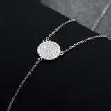 Long Chain Necklace Real Sterling Silver Pendant Clear Zirconia Cross