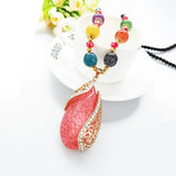 Long Beads Necklace Women Party Pendant Neck Jewelry Accessories