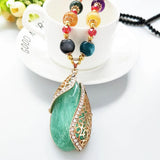 Long Beads Necklace Women Party Pendant Neck Jewelry Accessories