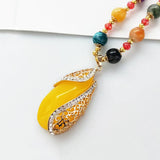 Long Beads Necklace Women Party Pendant Neck Jewelry Accessories