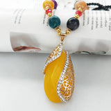 Long Beads Necklace Women Party Pendant Neck Jewelry Accessories