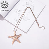 Long Chains Necklace with Starfish Pendant for Women