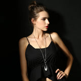Long Chains Retro Necklace Costume Jewelry for Women Suspension Neck Pendant
