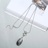 Long Chains Retro Necklace Costume Jewelry for Women Suspension Neck Pendant