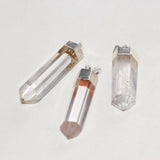 Clear Quartz Pendant Natural Stone Charm Necklace 5pc