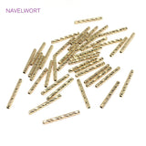 Long Curved Tube Beads 14K/18K Plated Bracelet Necklace Making Supplies