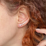 Zirconia Rose Ear Cuff Earring Women