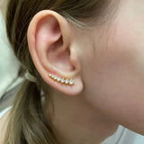 Zirconia Rose Ear Cuff Earring Women