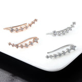 Zircon Climbing Ear Cuff Earrings Jewelry E527