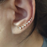 Zircon Climbing Ear Cuff Earrings Jewelry E527