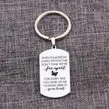 Long Distance Relationship Keychain Stainless Steel Keyring Gift