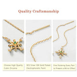 Long Drop Earrings 925 Silver Natural Emerald Plated Ear Piercing Line Women