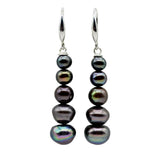 Natural Freshwater Pearl Silver Earrings Dangle Earrings for Women