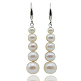 Natural Freshwater Pearl Silver Earrings Dangle Earrings for Women