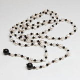 Long Natural Pearl Necklace Fine Jewelry Cryatal Sweater Chain Necklace