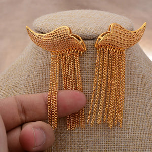 Long Fringe Dubai Earrings For Women Indian Africa Jewelry Ethiopian Wedding