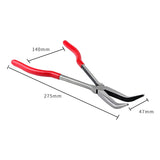 Long-Handled Curved Nose Bowl Pliers For Melting