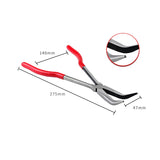 Long-Handled Curved Nose Bowl Pliers For Melting