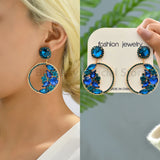 Crystal Heart Dangle Earrings for Women - Party Jewelry