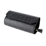 Portable Jewelry Roll Clutch Bag Foldable PU Jewelry Storage Earrings Organizer