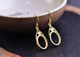24K Plated 925 Silver Earring Components Sterling Silver Earring Settings