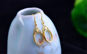 24K Plated 925 Silver Earring Components Sterling Silver Earring Settings