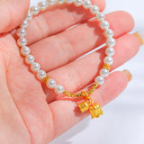 High Pau Electroplated Pearl Convallaria Bracelet