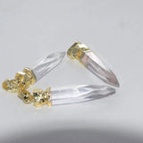Natural Clear Quartz Crystal Pendant for Jewelry Making