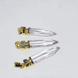 Natural Clear Quartz Crystal Pendant for Jewelry Making