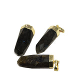 Natural Labradorite Stone Bullet Pendant for Jewelry Making