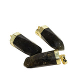 Natural Labradorite Stone Bullet Pendant for Jewelry Making