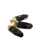 Natural Labradorite Stone Bullet Pendant for Jewelry Making