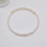 Natural Baroque 8-9mm Shell Pearl Necklace AAA+