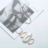Long Metal Pendant Necklace Statement Jewelry Gift