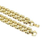 Long Plated Hand Wristband Wide Charm Bangles For Men Geometric Jewelry