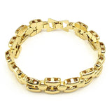 Long Plated Hand Wristband Wide Charm Bangles For Men Geometric Jewelry
