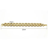 Long Plated Hand Wristband Wide Charm Bangles For Men Geometric Jewelry