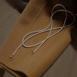 Long Freshwater Pearl Necklace Vintage Pretty Women Jewelry