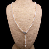 Long Pearl Necklace Sweater Chain 8-9mm Freshwater Pearl Jewelry