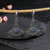 Natural Kyanite Long Pendant 925 Sterling Silver Earrings