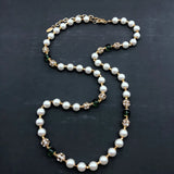 Long Pendant Pearls Necklace for Party Holidays