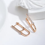 Long Zircon Pendant Rose Earrings for Women