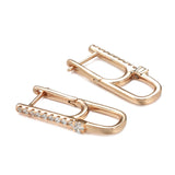 Long Zircon Pendant Rose Earrings for Women